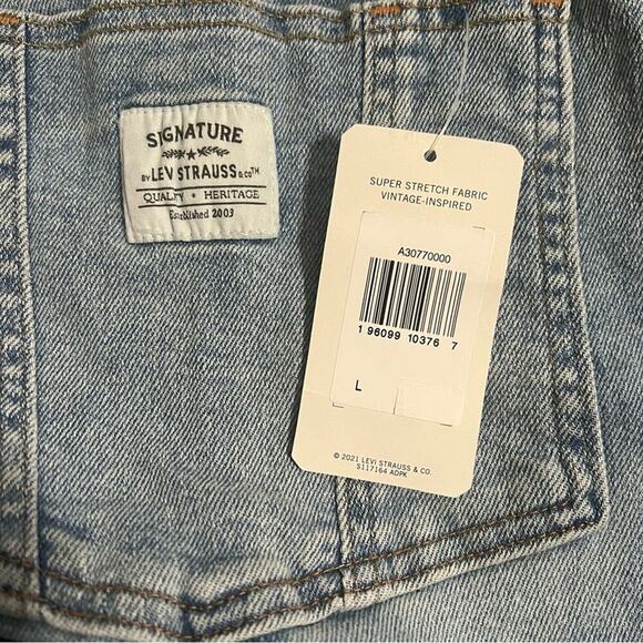 Signature by Levi Strauss Heritage Blue Denim Overalls - Picture 10 of 14
